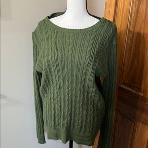 St. John's Bay Olive Cable Knit Sweater